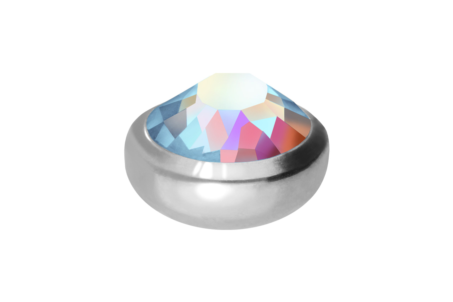 Titan Schraubdisc KRISTALL von Piercingline